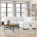 White Sectional - Three Posts™ Willia Linen Corner Sectional Linen | 33 H x 83 W x 76 D in | Wayfair 17B27D98E26142728B71BF387D690133