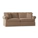 Darby Home Co Thames 88" Rolled Arm Slipcovered Sofa w/ Reversible Cushions Polyester/Other Performance Fabrics in Brown | Wayfair