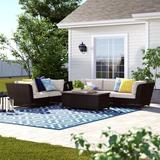 Lark Manor™ Anastase 3 Piece Rattan Sofa Seating Group w/ Cushions Synthetic Wicker/All - Weather Wicker/Wicker/Rattan | Outdoor Furniture | Wayfair