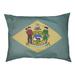 Tucker Murphy Pet™ Burien Delaware Flag Designer Pillow Fleece, Polyester in Green/Brown | 14 H x 42.5 W x 32.5 D in | Wayfair