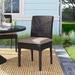 Lark Manor™ Anastase Patio Dining Side Chair w/ Cushion in Brown | 35.5 H x 19 W x 18 D in | Wayfair 5145E7A9A0F84CA6AB29893A2A9075FE