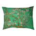 Tucker Murphy Pet™ Burk Almond Blossom Designer Pillow Fleece, Polyester in Green/Brown | 9.5 H x 29.5 W x 19.5 D in | Wayfair