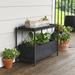 Highland Dunes Garza Resin Elevated Planter Resin/Plastic in Black | 28 H x 27.95 W x 12.8 D in | Wayfair 047AE20E32284215BE3610723EED4592