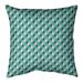 Latitude Run® Avicia Retro Diamonds Indoor/Outdoor Throw Pillow Polyester/Polyfill blend in Green/Blue | 16 H x 16 W x 3 D in | Wayfair