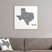 East Urban Home Texas Map by Restudio Desings - Picture Frame Graphic Art Print on Wood in Black/Brown/White | 20 H x 20 W x 1 D in | Wayfair