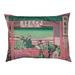 Tucker Murphy Pet™ Burkart Yoshida at Tokaido Dog Pillow Polyester/Fleece in Pink/Green | 4 H x 42.5 W x 32.5 D in | Wayfair