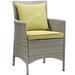 Breakwater Bay Bocabec Patio Wicker Rattan Dining Armchair by Havenside Home in Gray | 31 H x 24.5 W x 25 D in | Wayfair