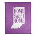 East Urban Home Sweet Indiana Fleece Blanket Microfiber/Fleece/Microfiber/Fleece in Indigo | 50 W in | Wayfair 22F4FCC5B0BB460F95194C9529E45211