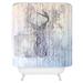 The Holiday Aisle® Holiday Deer Single Shower Curtain Polyester in Gray/White | 72 H x 71 W in | Wayfair 51902-shocur