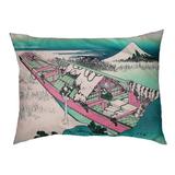 Tucker Murphy Pet™ Burkart Ushibori in Hitachi Province Dog Pillow Polyester in Pink/Green/Blue | 7.1 H x 52 W x 42 D in | Wayfair