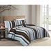 Millwood Pines Blevens Reversible Traditional 3 Piece Quilt Set Cotton in Blue/Brown | Queen Quilt + 2 Shams | Wayfair