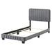 House of Hampton® Cushman Low Profile Standard Bed Upholstered/Polyester in Gray | 48 H x 43 W x 81 D in | Wayfair 9C8767E5EAB149BB862D5BA0E0EAD75C