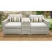 Beachcrest Home™ Gerrald 3 Piece Sofa Seating Group w/ Cushions Synthetic Wicker/All - Weather Wicker/Wicker/Rattan in Black/White | Outdoor Furniture | Wayfair