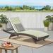 Wade Logan® Billur Reclining Single Chaise w/ Cushions in Brown/Gray | 15 H x 27.5 W x 79.25 D in | Outdoor Furniture | Wayfair