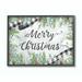 The Holiday Aisle® Merry Christmas Foliage Plaid Ribbon - Textual Art Print Wood in Brown | 11 H x 14 W x 1.5 D in | Wayfair
