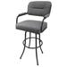 Latitude Run® Matoury Swivel 34" Extra Tall Stool Upholstered/Metal in Gray | 47 H x 22.5 W x 21 D in | Wayfair 0A904FD198F64022B54C27B748859791