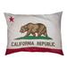 Tucker Murphy Pet™ Burien California Flag Designer Pillow Fleece, Polyester in Brown | 14 H x 42.5 W x 32.5 D in | Wayfair