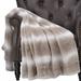 Latitude Run® Forh Stripe Faux Fur Throw Faux Fur in Gray | 50 W in | Wayfair THRBSFF5060PC