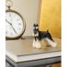 Winston Porter Andrijauskaite Schnauzer Statue Resin, Silicone in Gray/Black | 3.54 H x 1.57 W x 2.95 D in | Wayfair