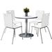KFI Studios 36" L Round Manufactured Wood Breakroom Table & Chair Set Metal in Brown/Gray | 29 H in | Wayfair T36RD-B1922SL-CL-9222CH-WH