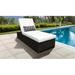 Sol 72 Outdoor™ Fernando Wheeled Outdoor Wicker Reclining Chaise Lounge w/ Cushion Wicker/Rattan | 16 H x 31 W x 77 D in | Wayfair