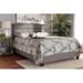 Ebern Designs Tufted Upholstered Low Profile Standard Bed Metal in Gray/Black | 48.4 H x 57.3 W x 78.9 D in | Wayfair