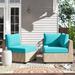 Latitude Run® Larrissa 14 Piece Outdoor Cushion Set Acrylic in Blue | 6 H in | Wayfair CUSHIONS-BARBADOS-06p-ARUBA