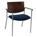 KFI Studios Evolve 26.75" W Stackable Vinyl Seat Waiting Room Chair Vinyl/Wood/Metal in Gray/Blue/Brown | 33 H x 26.75 W x 21.5 D in | Wayfair