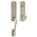 Baldwin Bethpage Handleset w/ Single Cylinder Deadbolt & Door Knob & Rosette in Gray | 24.4 H x 7 W x 5 D in | Wayfair 85337.056.ENTR