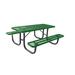 Latitude Run® Outdoor Picnic Table Metal in Green | 30 H x 96 W x 70 D in | Wayfair C0DE5FA768364272A4E90FB5E258ED86