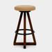 ARTLESS X3 30" Swivel Bar Stool Wood/Upholstered/Leather/Genuine Leather in Orange/Gray/Black | 30 H x 16 W x 16 D in | Wayfair A-X3-L-M-BK-BS