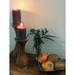 Millwood Pines 2 Piece Mako Wood Candlestick Set Wood/Metal in Brown | 12 H x 4.25 W x 4.25 D in | Wayfair 613374255