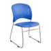 Safco Products Company Safco Rêve Series Task Chair, Square Back, Polyester Seat Plastic/Acrylic/Metal in Blue | Wayfair 6804BU