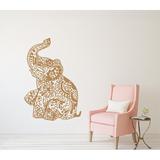 World Menagerie Elephant Wall Decal Vinyl in Brown | 32 H x 22 W in | Wayfair B95DEDB553C14022A9902E25C5DB2F82