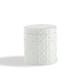 Ebern Designs Mynatt Bathroom Storage Jar Porcelain, Rattan in White | 3.94 H x 3.54 W in | Wayfair E8A58D256C174CF386CDC0BCD36054C0