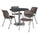KFI Studios Round Manufactured Wood Breakroom Table Metal in Brown | 42" W x 42" D | Wayfair T42RD-B1922SL-GPN-2300-P18