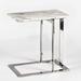 Mercer41 Murph Marble C Table End Table Stainless Steel in White/Brown | 22.5 H x 21.5 W x 15 D in | Wayfair 96463678A7E7459F8585A0663B4D138B
