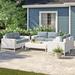 Wade Logan® Azyon 7 Piece Sofa Seating Group w/ Cushions Synthetic Wicker/All - Weather Wicker/Wicker/Rattan in White | Outdoor Furniture | Wayfair