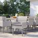 Beachcrest Home™ Bannister Patio Dining Armchair w/ Cushion Metal | 35 H x 21 W x 23 D in | Wayfair E9CBB6BFAE6044839FB3F52CCED00111