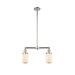 Breakwater Bay Saroyan 2 - Light Kitchen Island Linear Pendant Glass, Crystal in Gray/White | 10.75 H x 21 W x 4.5 D in | Wayfair