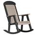 Ebern Designs Tarik Porch Outdoor Rocking Chair, Stainless Steel in Black | 43.75 H x 25.75 W x 34.75 D in | Wayfair