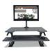 Symple Stuff Opperman 21" H x Standing Desk Conversion Unit Manufactured Wood in Gray/Black | 21 H x 31 W x 31.25 D in | Wayfair