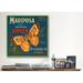 Winston Porter Mariposa Apples Crate Label Vintage Advertisement on Cancas Canvas in Blue/Orange | 12 H x 12 W x 1.5 D in | Wayfair