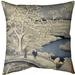 East Urban Home Meguro Drum Bridge & Sunset Hill Euro Pillow Cover Polyester in Blue | 26 H x 26 W x 2 D in | Wayfair