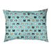 Tucker Murphy Pet™ Byrge Hand Drawn Waves Indoor/Outdoor Dog Pillow Polyester/Fleece in Green/Blue | 14 H x 42.5 W x 32.5 D in | Wayfair