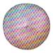 Latitude Run® Avicia Lined Rainbow Cube Round Tufted Floor Pillow Polyester/Polyfill blend in Orange | 30 H x 30 W x 7 D in | Wayfair