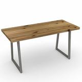 The Twillery Co.® Barwick Bar Height Solid Wood Dining Table Wood/Metal in Brown | 42 H x 108 W x 42 D in | Wayfair