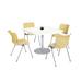 KFI Studios Kool 42" L Square Manufactured Wood Breakroom Table & Chair Set Metal in White | 29" H x 42" L x 42" W | Wayfair