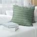 Brayden Studio® Stephenie Wavy Chevrons Throw Pillow Cover Leather/Suede in Green | 14 H x 14 W in | Wayfair 332C775B14D14640892C1CDE1611CF1D