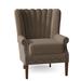 Wingback Chair - Fairfield Chair Aurora 34" Wide Tufted Slipcovered Wingback Chair Polyester/Other Performance Fabrics in Blue/Brown | Wayfair